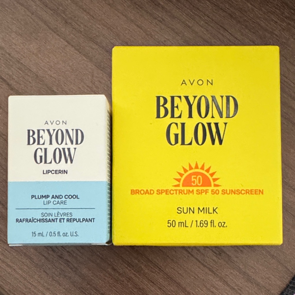 Avon Beyond Glow Sun Milk and Lip Care Duo